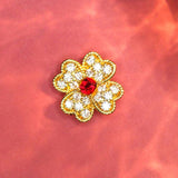 Plum Blossom Jedi Spinel 18k Pendants with Diamond