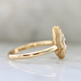 Champagne Diamond Pear Engagement Ring - 18K Yellow Gold