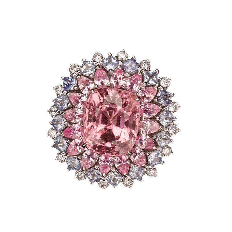 3.6ct Pink Spinel Platinum 950 Statement Ring