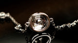 Pink & White Diamond Oval Cut Bracelet - 18K White Gold
